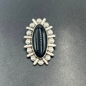 Mexican Black onyx‎ Sterling silver pendant 10.03 grams Signed Mexico 925 C71